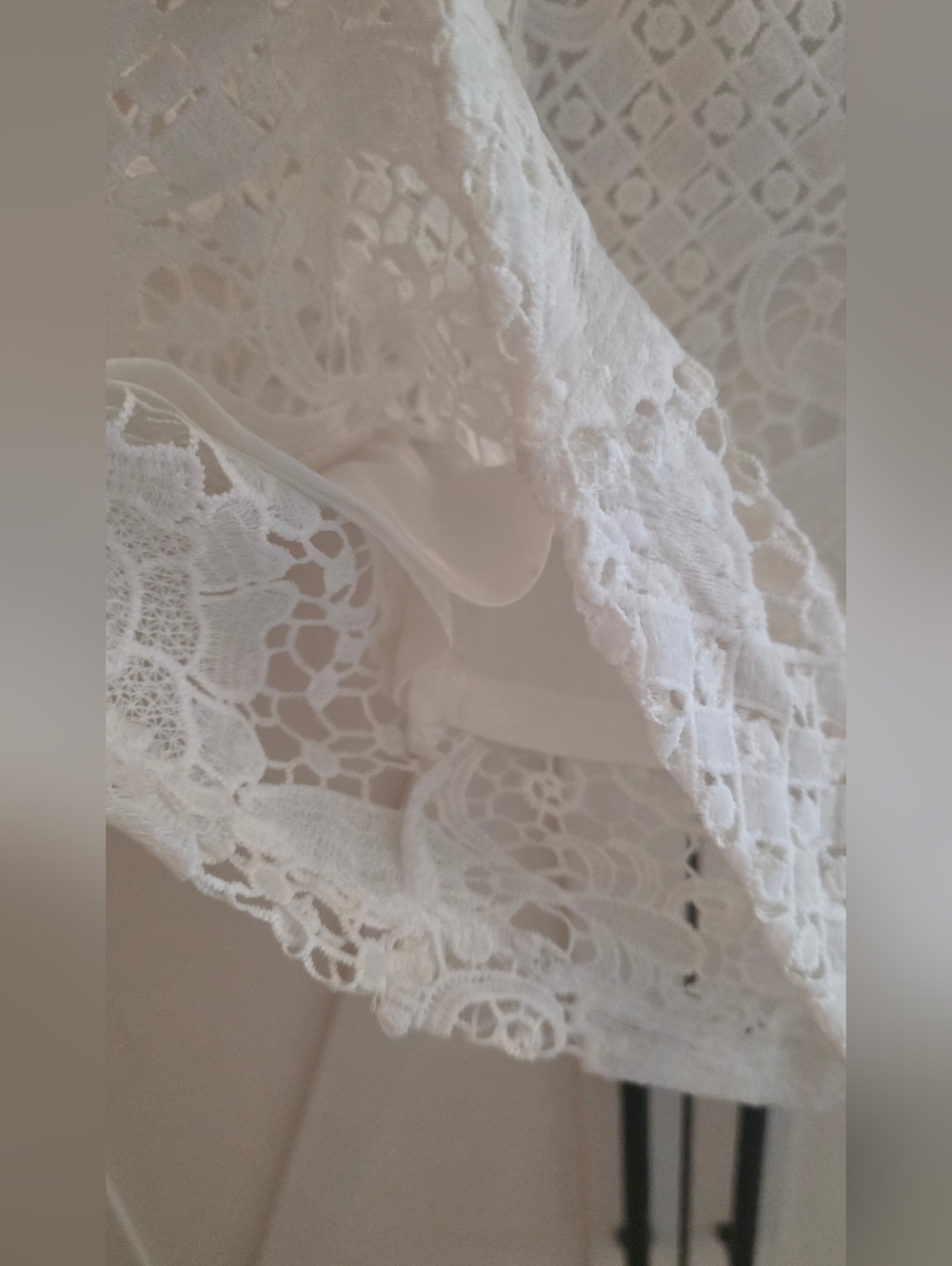 White Lace Sheath Dress - Classic Women's Dress - Picture 3 of 7
